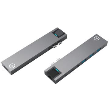 BlueBuilt Usb C 8 in 1 Macbook Docking Station Space Grey, Ophalen of Verzenden, Zo goed als nieuw