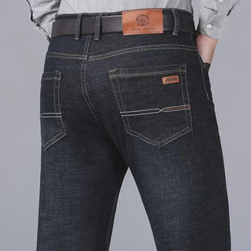 Heren Jeans | Zachte Denim Broek | Klassieke Pasvorm | Zwart, Verzenden, Nieuw