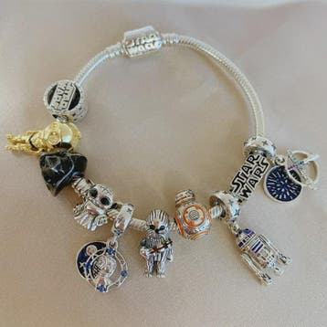 925 Sterling Zilver Star Wars Bedel Armband - Unieke Charms, Verzenden, Nieuw