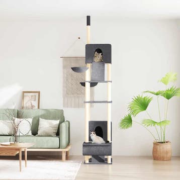 vidaXL Kattenmeubel vloer tot plafond 277-303 cm donkergrijs, Dieren en Toebehoren, Katten-accessoires, Verzenden, Nieuw