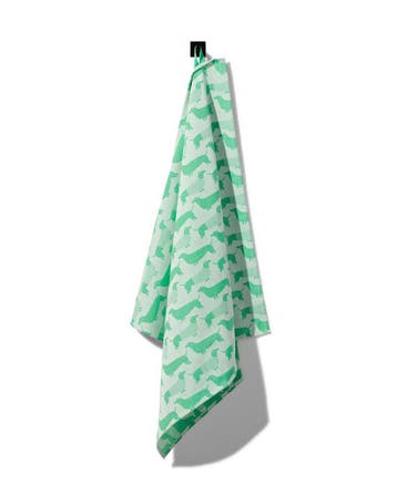 HEMA Theedoek 65x65 katoen groen, Verzenden