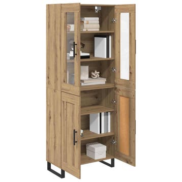 vidaXL buffetkast 2 st Artisan Eiken 69,5 x 34 x 180 cm, Minder dan 50 cm, Verzenden, Nieuw, Minder dan 100 cm