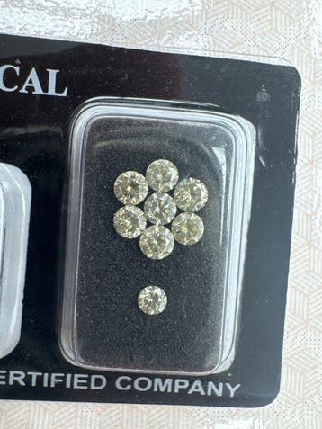 Zonder minimumprijs - 8 pcs Diamant (Natuurlijk gekleurd) -, Nieuw