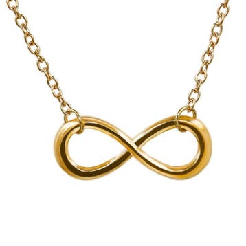 Fako Bijoux - Ketting - Infinity - Classic - Goudkleurig, Sieraden, Tassen en Uiterlijk, Verzenden, Nieuw