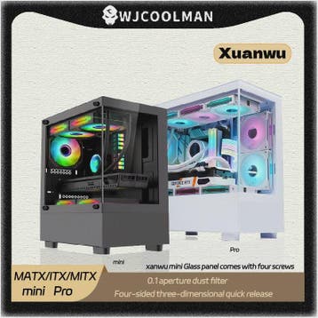 WJCOOLMAN Xuanwu Mini/Pro PC Behuizing - M-ATX/ITX, 270° Pan, Verzenden, Nieuw