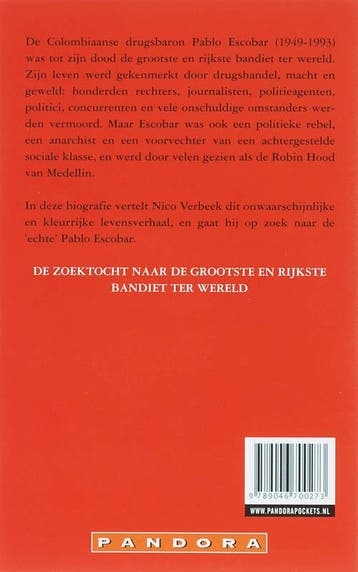 Pablo Escobar 9789046700273 N. Verbeek, Boeken, Verzenden, Zo goed als nieuw, N. Verbeek