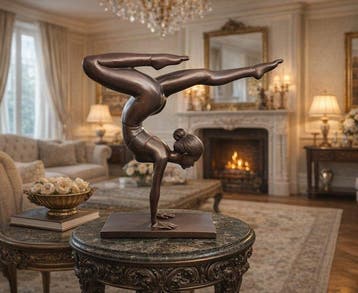 Beeld, XL Bronze: Yoga Lady - 37 cm - Brons - 2026
