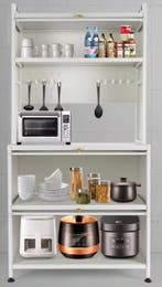 Keukenrek 5 Lagen met Kastdeuren, Wielen en Zijhaken, Verzenden, Nieuw