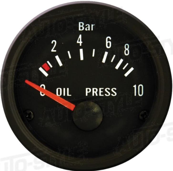 Performance Instrument Zwart Oliedruk 0-10 bar 52mm, Auto diversen, Auto-accessoires, Nieuw, Ophalen of Verzenden