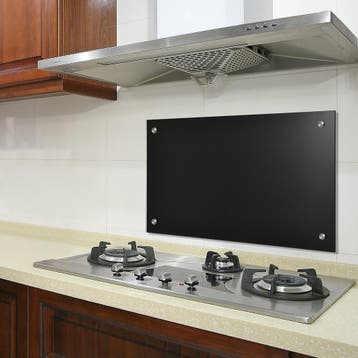 Achterwand spatscherm glas keuken 70x40 cm zwart, Verzenden, Nieuw