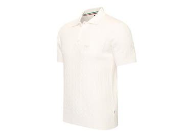 Veiling - Cappuccino Italia Caorle Cable Knit Polo Wit - XL, Kleding | Heren, T-shirts, Nieuw