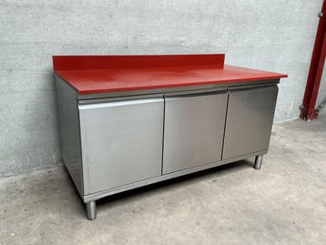 RVS Werkkast Snijtafel met opbergruimte 160 cm Horeca, Ophalen of Verzenden, Gebruikt, RVS Meubilair