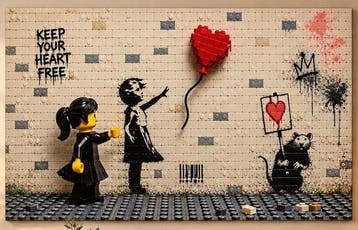 Lego Merchandise - Art - “Keep Your Heart Free – Brick &, Nieuw
