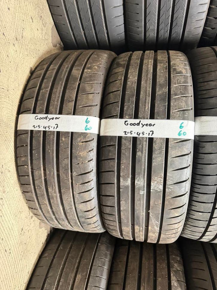 215-45-17 Goodyear Zomerbanden 6mm Incl Montage 215 45 17, Auto-onderdelen, Banden en Velgen, 17 inch, Zomerbanden, 215 mm, Personenwagen