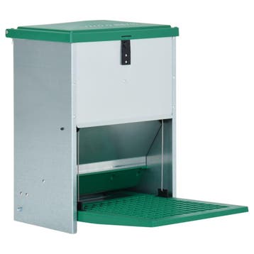 vidaXL Pluimveevoerbak automatisch met pedaal 12 kg, Dieren en Toebehoren, Verzenden, Nieuw