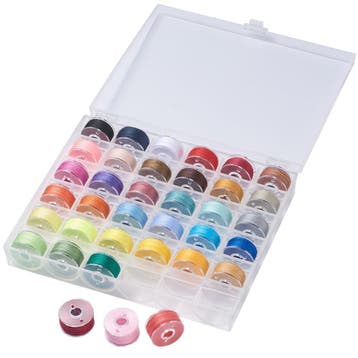 Set van 36 x Polyester naaigaren op kunststof spoeltjes m..., Ophalen of Verzenden, Nieuw, Kraal