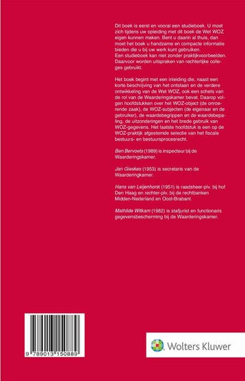 Wet waardering onroerende zaken / Fed fiscale studieserie /, Verzenden, Zo goed als nieuw, Ben Bervoets