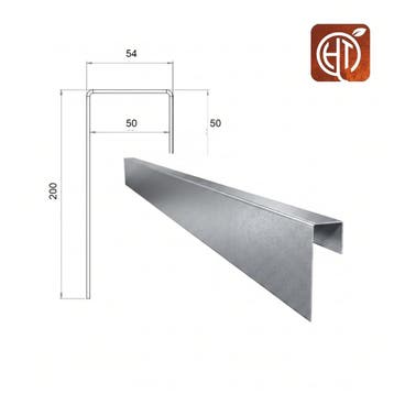 Verzinkt staal u-profiel 150x5,4x20cm, Overige materialen, 100 tot 200 cm, Nieuw, Minder dan 25 cm