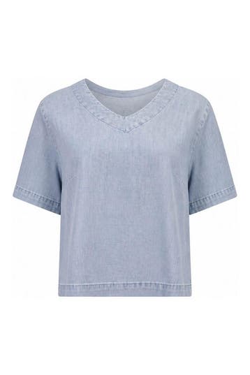 &amp;CO Woman Top in maat M Blauw, &amp;CO Woman, Verzenden, Zo goed als nieuw, Blauw