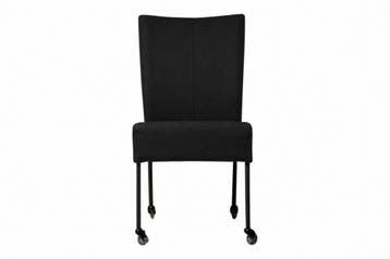Eetkamerstoel Wiske - eetkamerstoelen - Zwart, Nieuw, Zwart, Stof