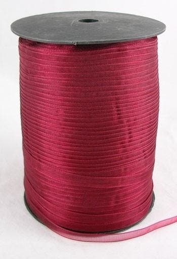 2 meter organza lint 6mm dark red (Lint voor armbandjes), Ophalen of Verzenden, Nieuw, Draad
