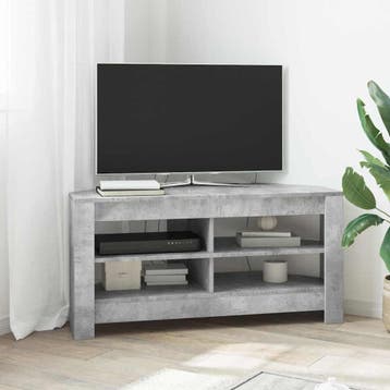 vidaXL HoekTVKast 102 x 41 x 50 cm Betongrijs Bewerkt hout, Minder dan 50 cm, Verzenden, Nieuw, Minder dan 100 cm