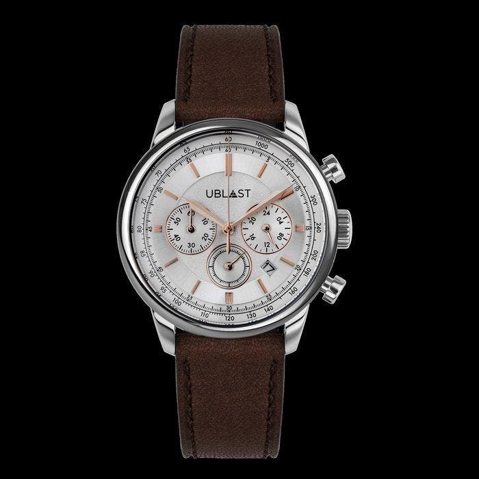 Ublast - Noble Chronograph - Sapphire Glass - REF.UBNOB40SV, Sieraden, Tassen en Uiterlijk, Horloges | Heren