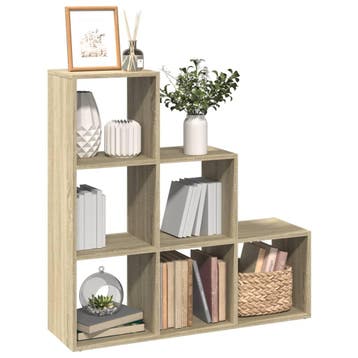 vidaXL Kamerscherm / boekenkast 3-laags 99x29x99 cm hout, Minder dan 50 cm, Verzenden, Nieuw, Minder dan 100 cm