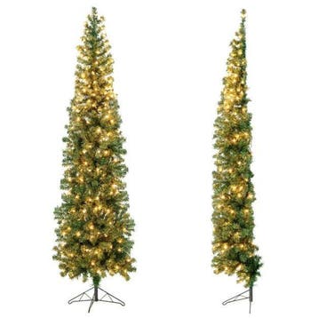 2dekans | Coast Halve Kunstkerstboom met LED Groen – 60 x, Ophalen of Verzenden, Zo goed als nieuw