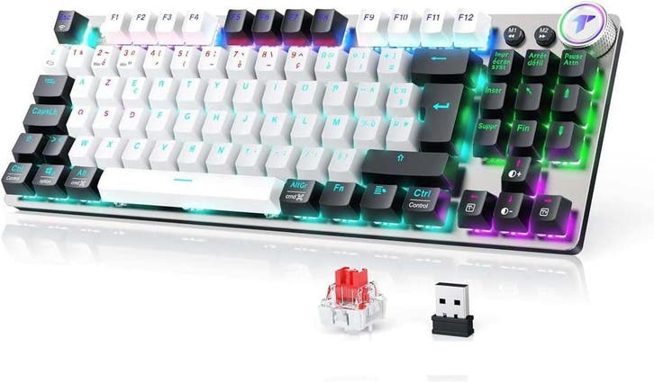 Draadloos Toetsenbord AZERTY | USB-C | 75% Korting, Computers en Software, Toetsenborden, Ergonomisch, Draadloos, Azerty, Zo goed als nieuw