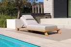 Flow Lumosa daybed Graumel chalk met teakhouten frame |, Ophalen of Verzenden, Nieuw