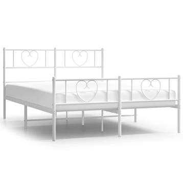 Bedframe 120x190 wit metaal | Retourdeal 47% Korting, Zo goed als nieuw, Twijfelaar, 120 cm, Metaal