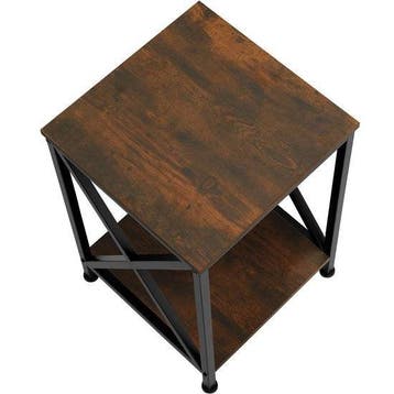 2dekans | tectake® - Bijzettafel Carlton industrial dark -, Ophalen of Verzenden, Zo goed als nieuw