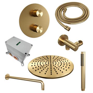 Brauer Gold Edition Thermostatische Regendoucheset Inbouw -, Ophalen of Verzenden, Nieuw
