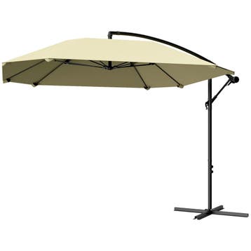 TRUUSK Alu Parasol Ø 260 cm - Waterdicht - Met Standaard - K, Verzenden