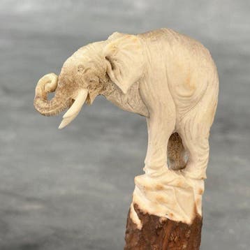 Snijwerk, NO RESERVE PRICE - Stunning mammoth carving from