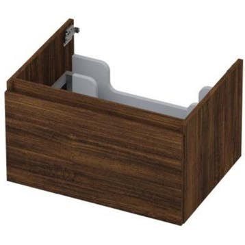 INK - Onderkast 1 Lade Greeploos met Houten Keerlijst -, Huis en Inrichting, Badkamer | Badkamermeubels, Ophalen of Verzenden