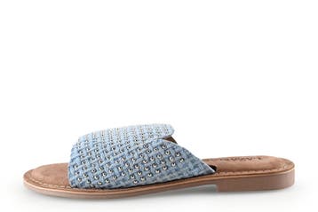 Lazamani Slippers in maat 37 Blauw, Slippers, Lazamani, Zo goed als nieuw, Verzenden