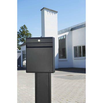 Allux Holscher design wandbrievenbus staal - zwart, Verzenden, Nieuw