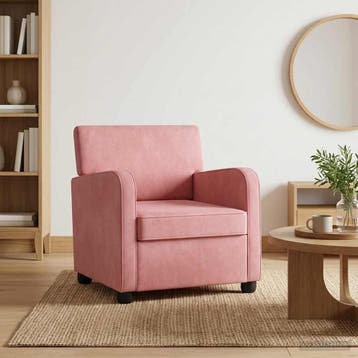 vidaXL Fauteuil Roze fluweel, Huis en Inrichting, Fauteuils, Verzenden, Nieuw
