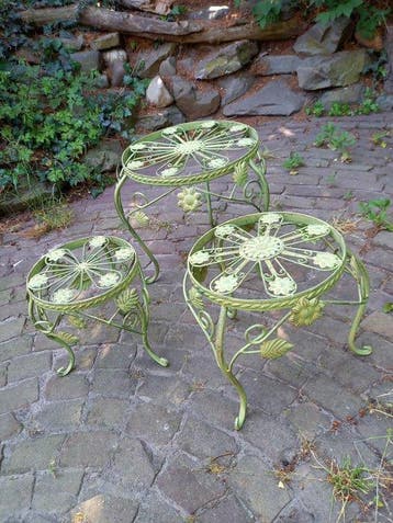 Plantentafel (3) - IJzer - Set van 3 planten tafels