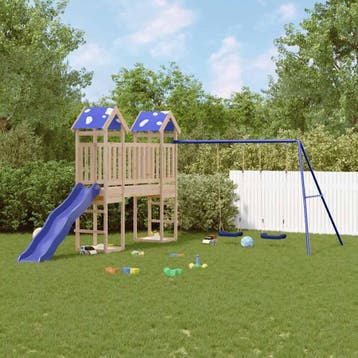 vidaXL Speelhuis massief grenenhout, Verzenden, Nieuw