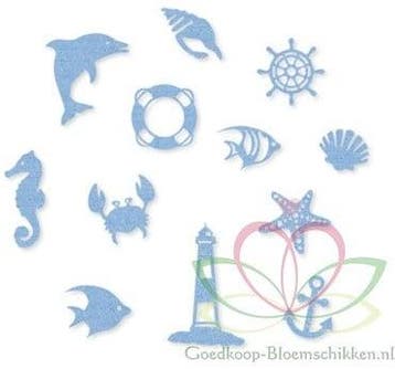 Vilt Sortiment Maritiem Blauw Pakje 12 stuks, Hobby en Vrije tijd, Knutselen, Ophalen of Verzenden, Nieuw
