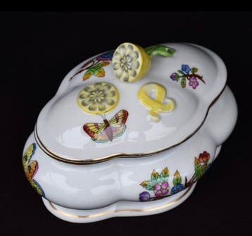 Herend - Kom - Queen Victoria - Beenderporselein - Herend, Antiek en Kunst