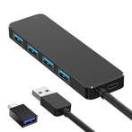 Strex USB 3.0 Hub - USB Splitter - 4 Poorten - 5Gbps - 35CM, Computers en Software, Verzenden, Nieuw, Strex