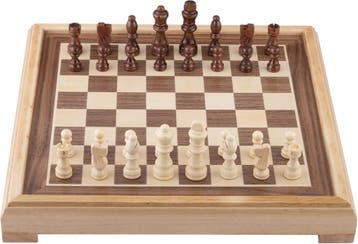 Schaakset 40x40 cm – Luxe Houten Schaakbord Ingelegd Esdoorn, Verzenden, Nieuw