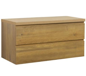 Wastafelkast Angela 100 x 48 cm Eiken Wastafelmeubel, Verzenden, Nieuw, Wastafelkast