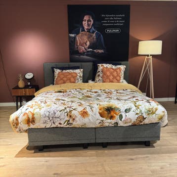 Elektrische Boxspring Portland - Pullman - 180 x 200 cm -, Ophalen of Verzenden, Nieuw, Grijs, Modern