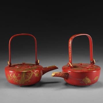 Chôshi  (sakeketel) - Lak - Japan - 1929, Shwa 4