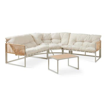 Loungeset Karg tuinset met kussens beige casa.pro, Verzenden, Nieuw